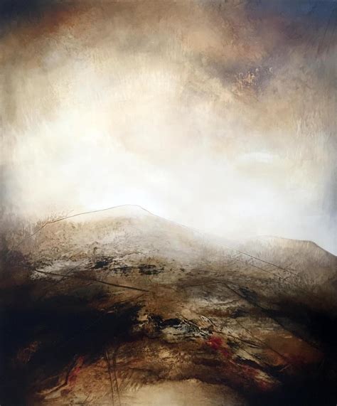 Paul Denham Atmospheric Abstract Landscape Painting Of British