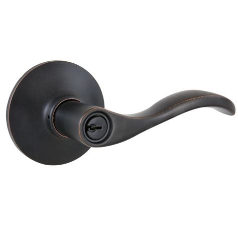 Defiant Naples Aged Bronze Keyed Entry Door Lever Lyex700b The Home