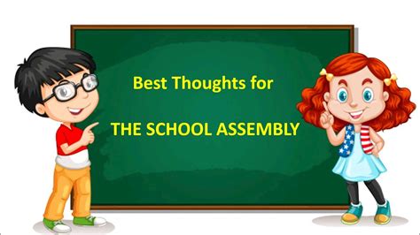 Thoughts For The School Assembly Thought Of The Day For School
