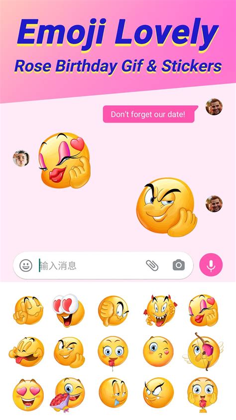 Wastickerapps Lovely Rose Emoji  для Android — Скачать