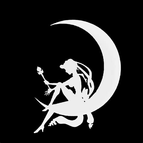 Sailor Moon Sitting In Moon Crescent Decal Sticker