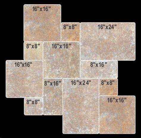 The paver calculator is just what you need. tile versailles 4 size pattern | antique walnut | Paver ...