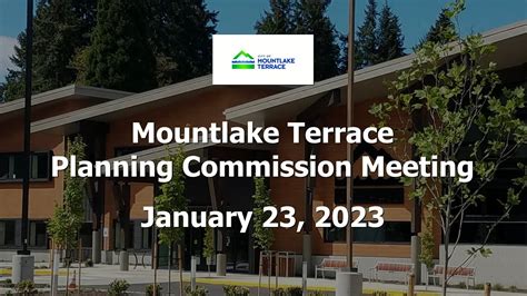 Mountlake Terrace Planning Commission Meeting January 23 2023 Youtube