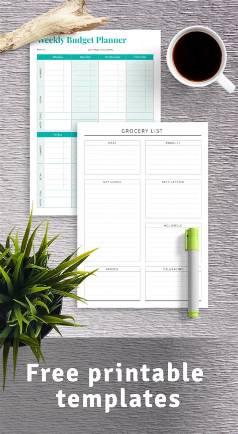 Download 500 Free Printable Planner Templates