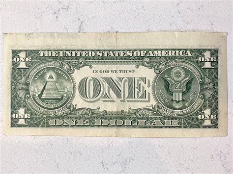 1981 Misprinted And Misaligned One Dollar Bill Etsy