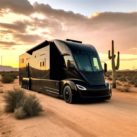 Incredible Tesla Semi Motorhome Design Revealed Thats Fully Electric