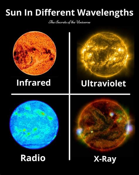 Sun In Different Wavelengths Space Trek Planetarium