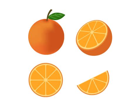 Vecteur De Fruits Orange Frais Isolé Sur Fond Blanc Illustration