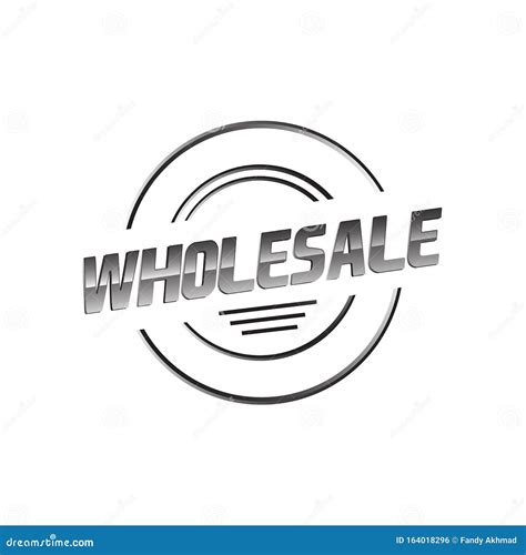 Modern Style Stamp The Letter Of Wholesale Logo Vector Icon Element