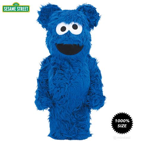 Cookie Monster Costume Version 1000 Bearbrick Set By Medicom Toy Mindzai