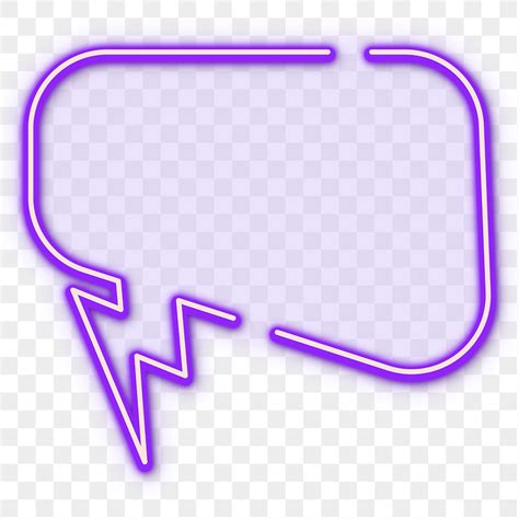 Neon Speech Bubble Sign Png Free Stock Illustration High Resolution