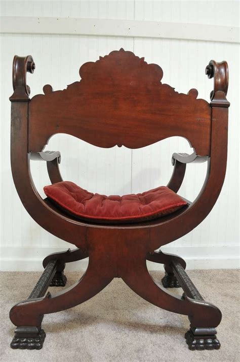 Shop from one of the uk's premier furniture dealers. Renaissance Revival Mahogany North Wind Face Curule Throne ...