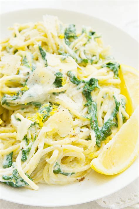 Easy Lemon Ricotta Pasta And Spinach Recipe Vegetarian Recipes