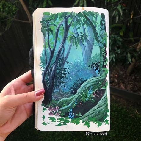 Artist Fills Her Sketchbooks With Vibrant Landscape Paintings Inspired