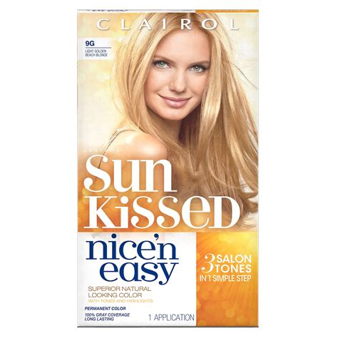 Clairol Nice N Easy Sun Kissed Permanent Hair Color 9g Light Golden Beach Blonde 1 Kit