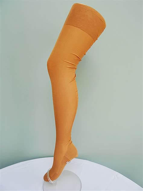 Vintage Stockings Seamed Ladies Cuban Heel 1940s Unworn Tan Etsy