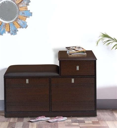 Shoemaker or shoe rack, shoe storage, shoe organizer, shoe cabinet or shoe cabinet, shoe computer. Buy Roger Shoe Cabinet with Seat in Walnut Finish by @home ...