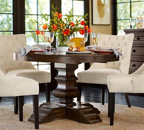 Choose the right shape for your environment: Banks Extending Round Dining Table | Pottery Barn AU