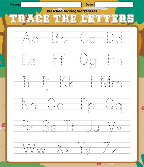 13 Best Preschool Writing Worksheets Free Printable Letters Free