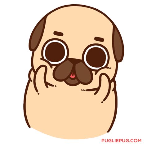This cartoon dog drawing is sure to make you smile. Puglie | Cute pugs, Pug wallpaper, Pug cartoon