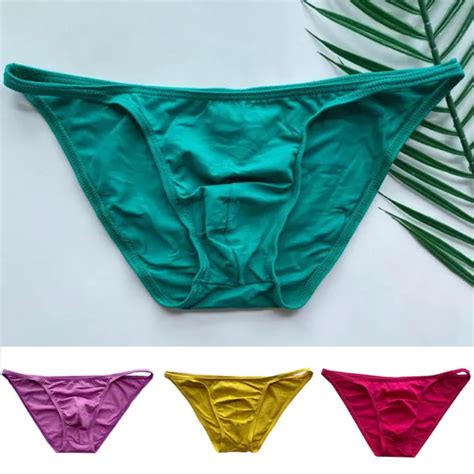 Sexy Mens Modal Low Rise Bikini Thong G String Briefs Tanga Underwear