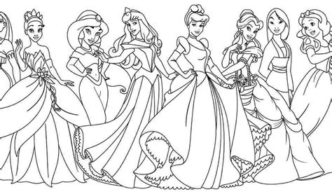 Coloring Pictures Of All The Disney Princesses