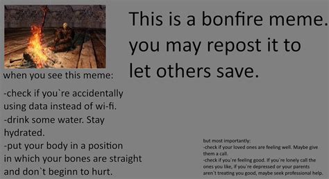 Day 1 Of Reposting Bonfire Memes To Give More People Rest Make Sure