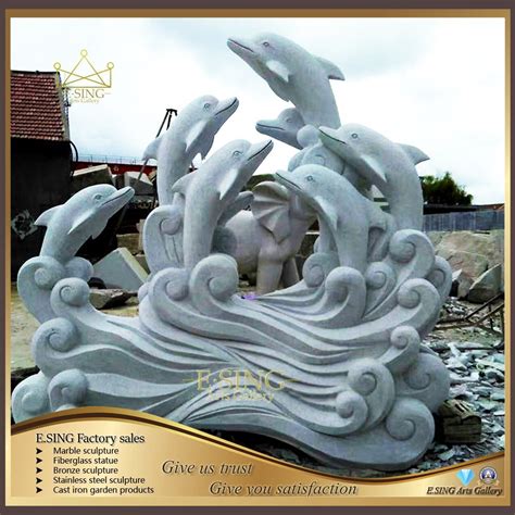 Lovely Marble Dolphin Statue Fountain For Garden China Dolphin