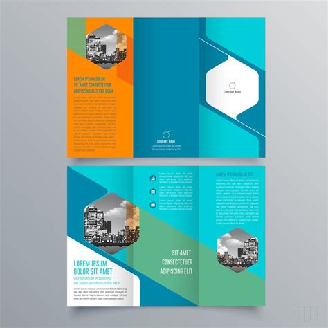 Tri Fold Brochure Template Minimalistic Geometric Design For Corporate