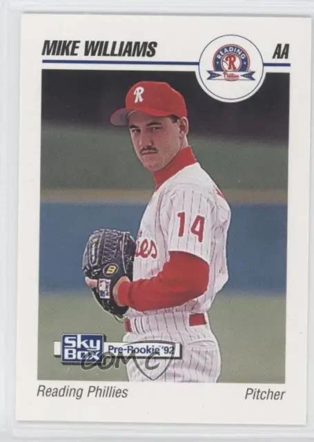 1992 Skybox Pre Rookie Reading Phillies Mike Williams 548 Rookie Rc 3