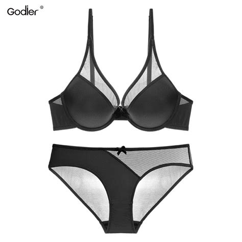 Godier Women Underwear Set Bra And Panties Adjusted Straps Bra Sets