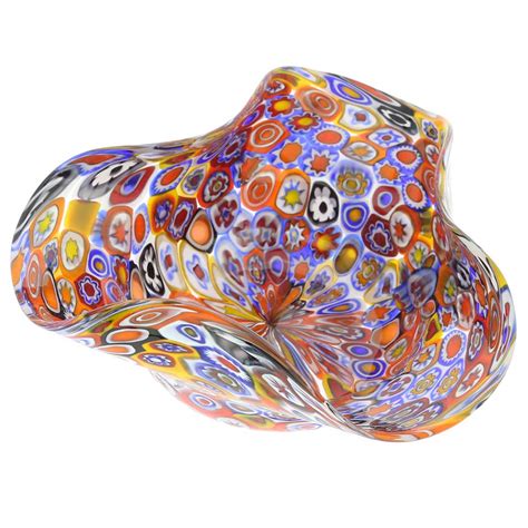 Murano Glass Vases Murano Millefiori Decorative Bowl Multicolor