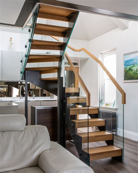 St Albans Free Standing Seam Staircase Contemporary Staircase