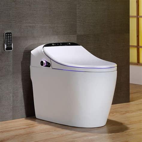 Modern Smart One Piece 127 Gpf Floor Mounted Elongated Toilet And