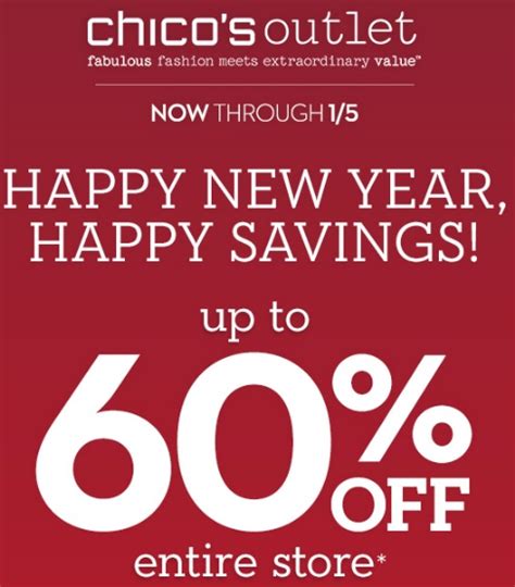Jan 03 2015 Chicos Outlets Happy New Savings Outlet Stores And Malls