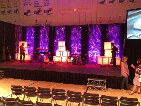 portable light boxes stage backdrop design church stage design church stage
