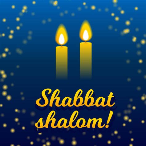 Shabbat Shalom Jewish Greeting Illustrations Royalty Free Vector