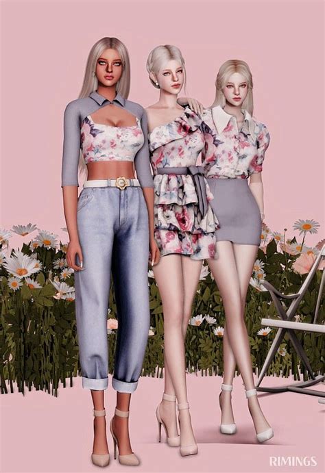 June Tboxe From Rimings Sims 4 Mods Clothes Sims 4 Clothing Sims