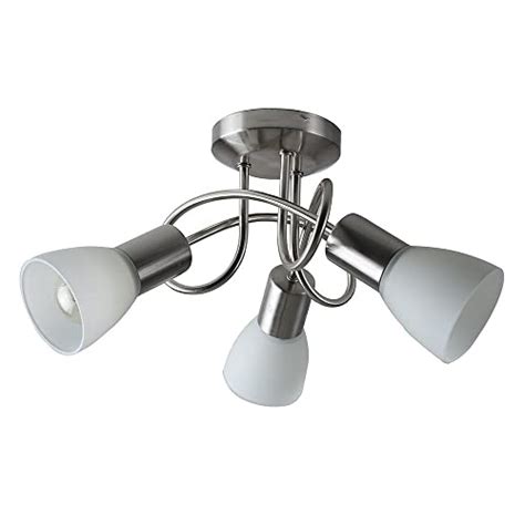 Ricardo brushed chrome 3 way ceiling light value lights. Modern 3 Way Silver Brushed Chrome Ceiling Light Fitting ...