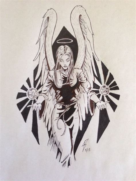 The 37 Best Angel Tattoo Drawings For Stencil Images On Pinterest