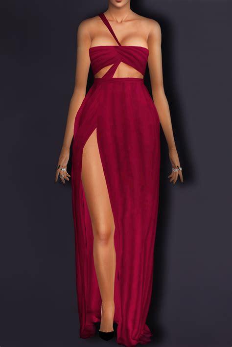 Sims 4 Ccs The Best Dress By Santos Fashion