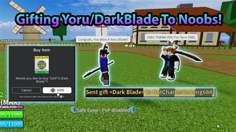 Ting Yorudark Blade To Noobs On Blox Fruits Roblox Youtube
