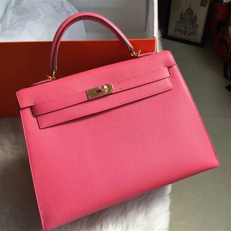 Hermes Classic Handbag Epsom Calfskin Leather Sellier Kelly Bag 32cm