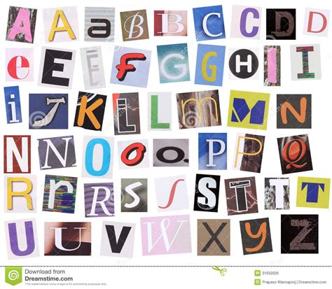 Creative Collage Of English Alphabet From Magazine Cutouts