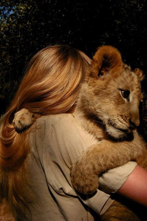 Hugging A Lion Animals Beautiful Animals Friendship