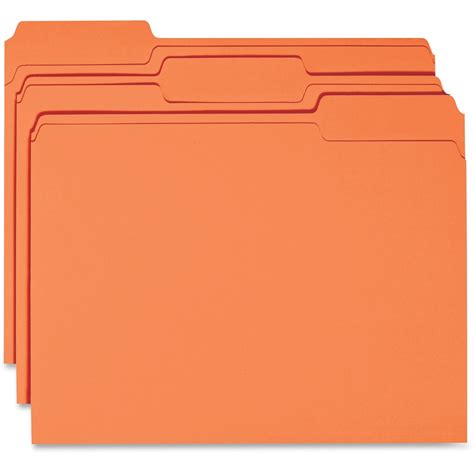 Business Source 1 Ply Tab Colored File Folder 13 Tab Cut 11 Pt