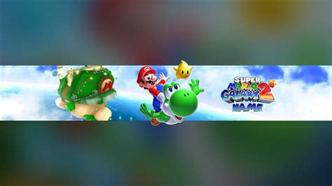 Free Super Mario Galaxy 2 Youtube Banner Template 5ergiveaways