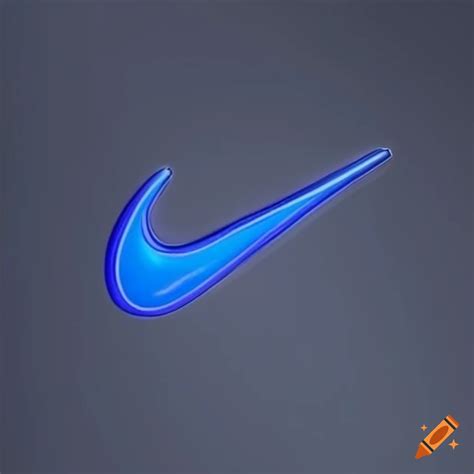 Blue Neon Nike Logo