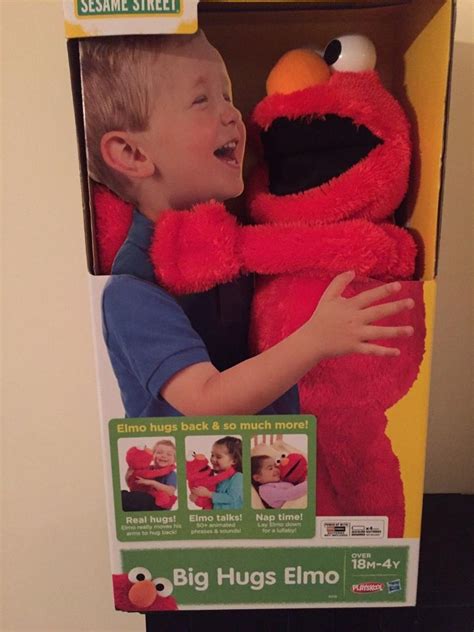 New Playskool Sesame Street Big Hugs Elmo Plush Interactive Talking