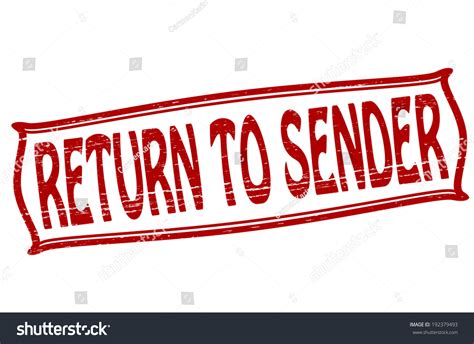 Stamp Text Return Sender Inside Vector Stock Vector Royalty Free